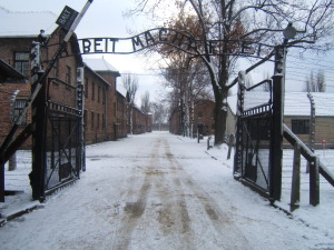 L'ingresso del campo di concentramento diAuschwitz